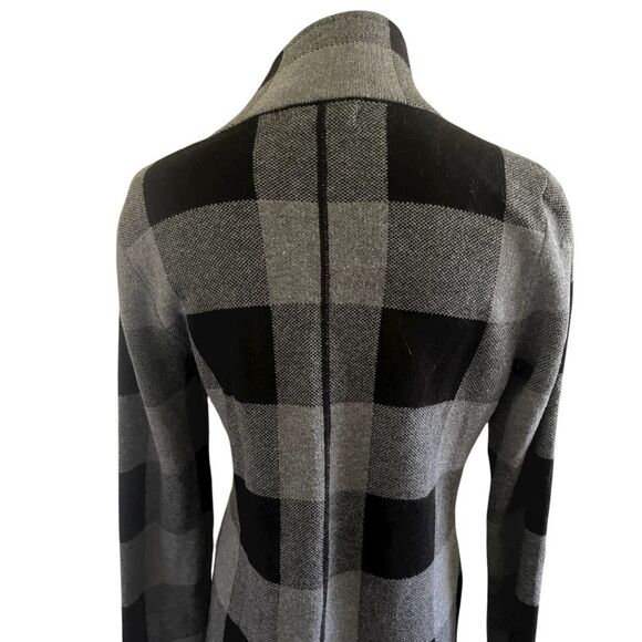 Adrienne Vitadinni Gray/Black Squares Zip Closure Jacket Size Medium - Picture 5 of 6